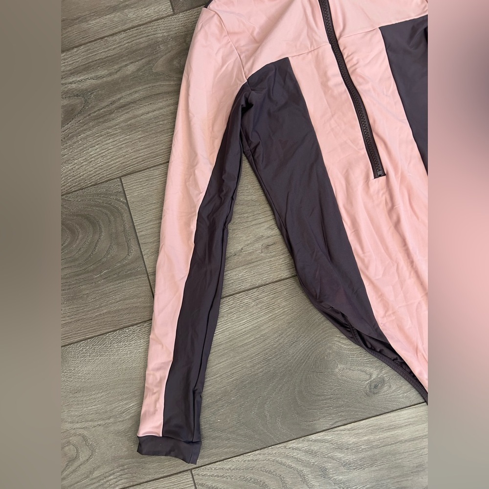 NWT PILYQ Pink and Brown Long Sleeve Bodysuit Size Medium - Picture 3 of 10